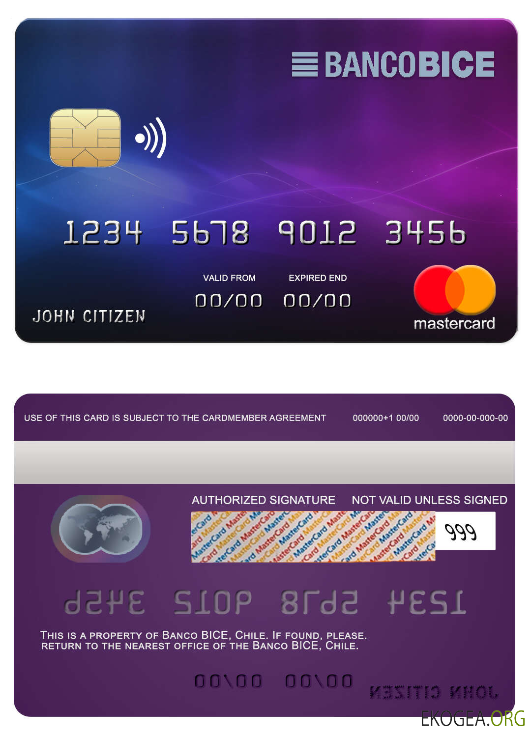 Chili Mastercard de la banque BICE